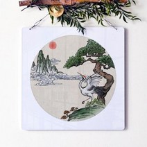 행잉액자 건강과장수를기원하는십장생(사각원형).꾸밈, 타입3.거북이