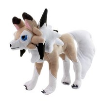 포켓몬스터 루가루암 한밤중의모습 블루 레드 늑대인간 봉제 인형 포켓몬, 회색 + 25cmcm