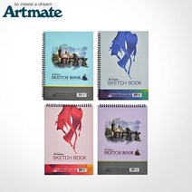 아트메이트 드로잉 스케치북 A4 200g/좌철/상철, 드로잉 스케치북 A4 200g/좌철