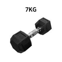 헬스프라자 육각 아령 고무덤벨 2p, 7kg, 2개