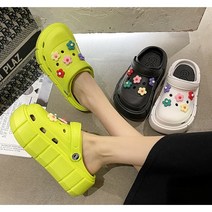 앤시오 여자 통굽 샌들 슬리퍼 7cm 굽 아쿠아 키높이