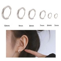 여성을 위한 미니 지르콘 스터드 귀걸이 소녀 라운드 서클 크리스탈 뼈 피어싱 후프 트렌드 웨딩 쥬얼리, 11 11 2 piece_03 8mm