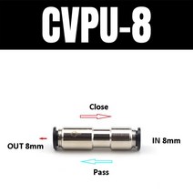 공압 단방향 비 반환 체크 밸브 SMC 스트레이트 컨트롤 CVPU AKH 플라스틱 원터치 피팅, 03 파란