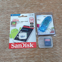 샌디스크 정품 128GB USB리더기 마이크로 SD카드