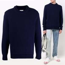 MARTIN MARGIELA 21FW 엘보우 패치 니트 네이비 S50GP0243 S17785 511