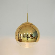 루이스폴센 ph5 버섯조명 취짐등 현대 led 현대 펜던트 조명 실버 미러 볼 hanglamp 글로브 유리 램프 주방 거실 침실 홈 서스펜션 조명기구, 금, 25cm