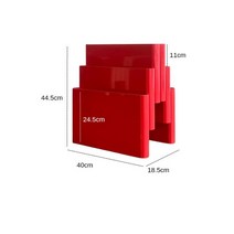 잡지꽂이 책꽂이 잡지거치대 중고대 바닥 탄창 인터넷 테이블 선반, 1.red