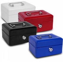 캐시박스 철재 돈통 개인 금고 중형 불에 안타는 비상금 숨기기 금고통, 블루