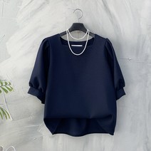 [행복여] 스윗 스퀘어넥 핀탁 퍼프 소매 블라우스