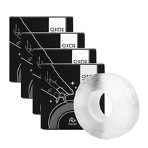 홈트너 초강력 욕실 만능 다용도 틈새차단 투명 양면 테이프, 3개, 양면테이프 5M