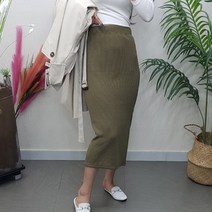 제이후 밴딩 골지 H라인 슬릿 옆트임 니트 롱 스커트