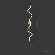 LED 북유럽 황금 흰색 미니멀리즘 디자이너 램프 조명 펜던트 식당용, 35.Wall lamp 120cm - White-neu