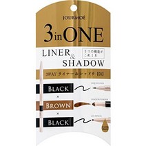 일본직발송 6. 쥬르모에 (JOURMOE) 줄모에 3WAY 아이라이너 아이섀도 01 블랙 B01LMXT9DM, One Size_01 블랙, One Size_01 블랙, 상세 설명 참조0