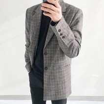 아는지인협력업체 오버핏 글렌체크 자켓