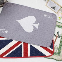 목화면 퀼트 발매트 주방 욕실 거실 매트 순면, 네이비클로버