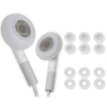 이어폰 커버 이어폰솜 이어폰패드 6쌍 헤드폰캡 헤드폰솜 이어폰캡, 옵션, 화이트