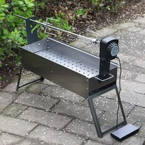 캠핑 회전형 통바베큐 그릴 전기통닭 통돼지구이 그릴, 60x18cm 바베큐 전기 그릴 7종 세트