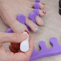 [미스릴리] 매니큐어 패디큐어 헬퍼 네일 패디 케어 보호대 찍힘 방지 손가락 고정 스펀지 2P, 발모양형