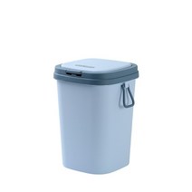 8L/13L 벽 마운트 쓰레기통 뚜껑 부엌 캐비닛 문 매달려 쓰레기 자동차 휴지통 수거통, 13L, 03 Blue with lid