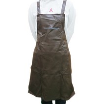 기타 포켓 가죽앞치마 갈색