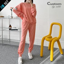 [커스텀에이블]패치 포인트 티셔츠 조거팬츠 2종세트_[C2203SE021A]