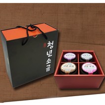 프리미엄 소금선물세트 4구 함초구운마늘소금 천일염, 1세트