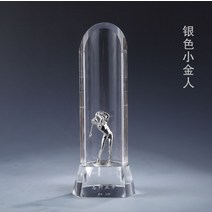 골프피규어 크리스탈 단합대회 골프 트로피 메달 우승 단체 주문제작 사내 대회 경품, 실버