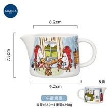 북유럽 아라비아 핀란드 무민 세라믹 물병 우유병 예쁜 주방 잡화 소품, 옵션4