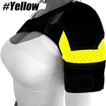 어깨아대 헬스 인대 압박 고정 양쪽어깨보호대 밴드 압력 패드가 있는 왼쪽오른쪽 버팀대, 노란색