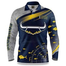 어군탐지기 어탐기 낚시용품 QLD MAROONS-낚시 셔츠 2022 어군 탐지기 수탉 전사 해적 상어 호주 카우, 06 Raiders  custom_05 XXL