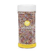 윌튼 식용 슈가 레인보우 멀티 컬러 스파클링 8oz, Rainbow