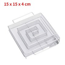 밥그릴 야외그릴 캠핑불판 바베큐 연기 상자 차가운 발생기 스테인레스 스틸 그릴 그물 야외 흡연 도구 액세서리, Square