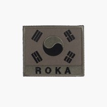 태극기약장 ROKA 국방색 벨크로 군인가방 패치 와펜