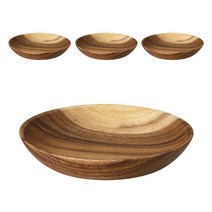 무인양품 MUJI 아카시아 깊은형 접시 24cm 4p, 4개