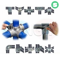 원형(25/32/48)파이프조인트/무용접간편조립/파이프조인트/DIY/선반제작/파이프연결/주차장/미니하우스 상인농자재, 원형파이프_48mm_135