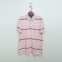 빈티지다온 타미힐피거 CUSTOMFIT 핑크 스트라이프 카라티 M