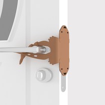 구디푸디 방문 도어락 닫힘 소리방지 문쾅 소리 충격 방지 실리콘 커버, 브라운