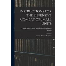 (영문도서) Instructions for the Defensive Combat of Small Units: Infantry: Platoon to Regiment Paperback, Legare Street Press
