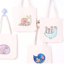 ABC문구 민화샵 민화그리기 에코백/무지(대), 달팽이
