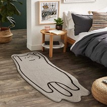 에덴 누운 고양이 러그 발매트 욕실 싱트대 현관 거실 러그 카페트