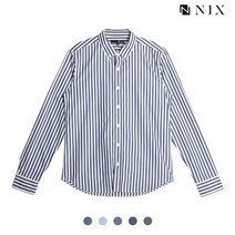 NIX 남 포플린 스트라이프 버튼다운셔츠FNMFCSL105P