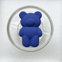 에이와이 곰돌이 쿠키 스마트톡 귀여운 그립톡, 블루, 1개