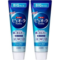 [일본소금 치약] 묶음구매 퓨오라 치약 크린 민트 대용량 170g×2개 세트 의약외품