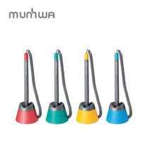 (20개묶음)문화 은행볼펜 스톱펜 에스 2 스텐드 볼펜 OJH-42166 사무용품 부착펜 문화 스톱펜