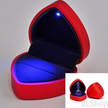 LED 하트 반지 케이스 레드 예쁜보석함 반지보관함