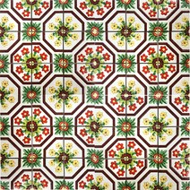 타일닷컴 북유럽 패턴타일 95-D타입(95x95mm) 현관 주방 욕실 타일, 2. 95mm/95D-01(300mm/모자이크타입)1장