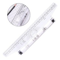 LMDZ 30cm 롤링 평행 눈금자 범용 발 치반 각도 눈금자 균형 조정 다용도 평행 눈금자 그리기 눈금자