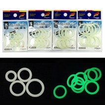 999피싱 실리콘 축광 고리 0링 낚시바늘걸이 야광고무, L ( 8개입 ), 1개