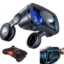 3D VR AR 스마트안경 블루투스 가상 현실 안경 구글 판지 상자 헤드셋 헬멧 스마트폰 시계 비디오 재생 게임 무선 로커, [01] VRGPRO and 050