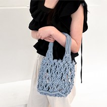 이너이너프 데일리 뜨개 네트 빅 버킷백